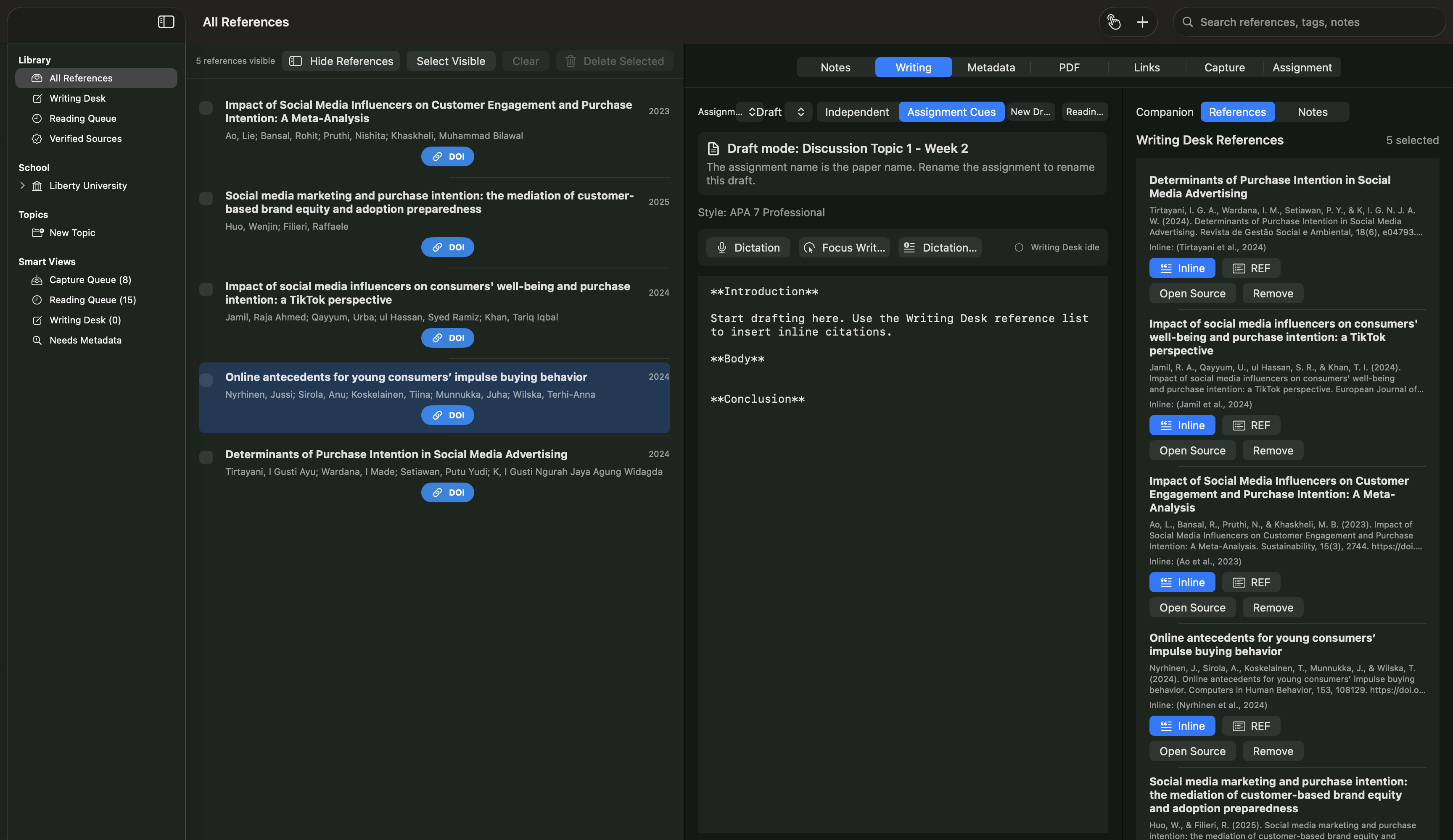 CitationDesk Writing Desk preview